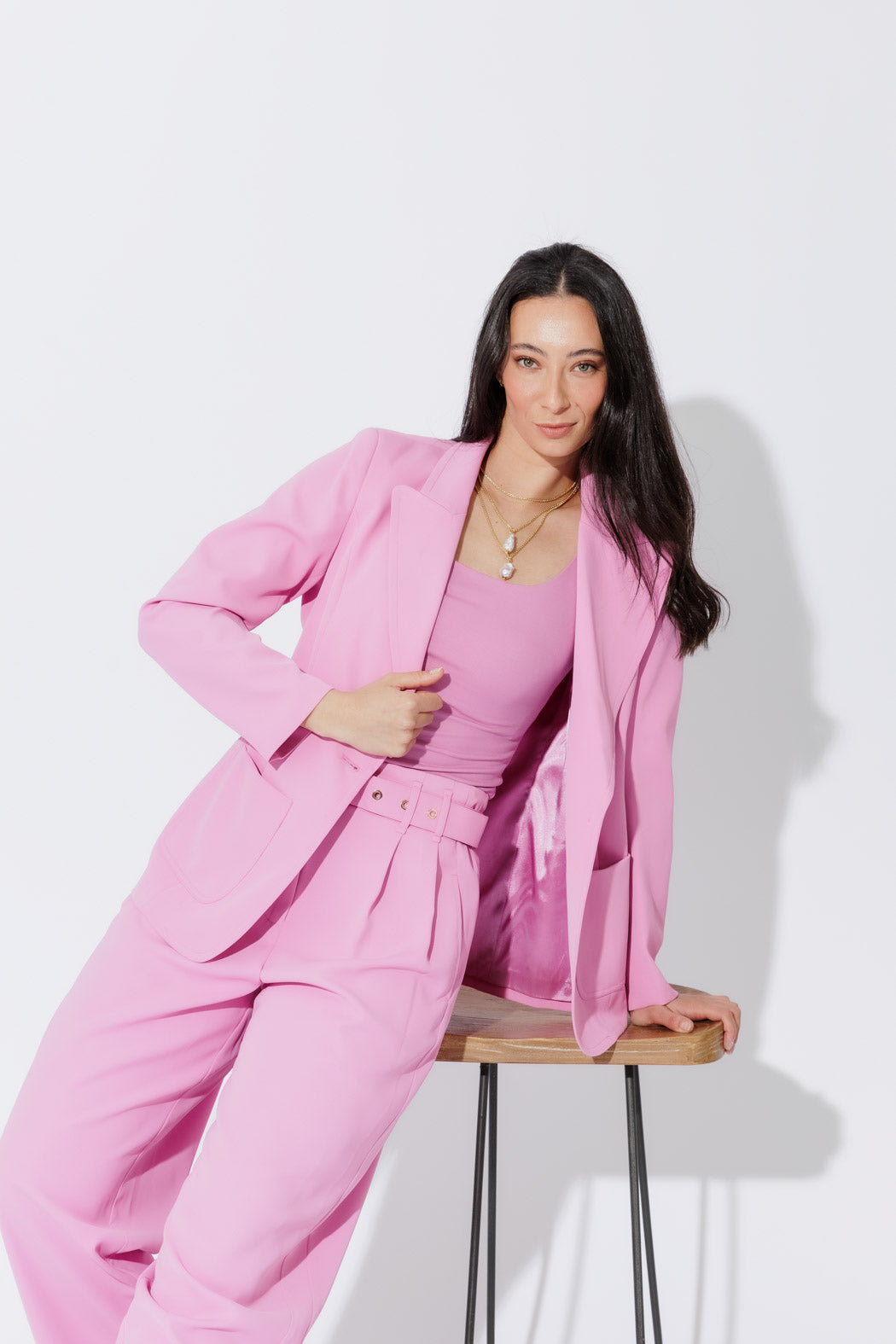 Pink Euro Pocket Blazer