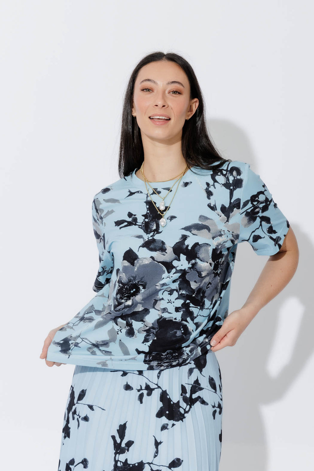 Blue Floral T-Shirt