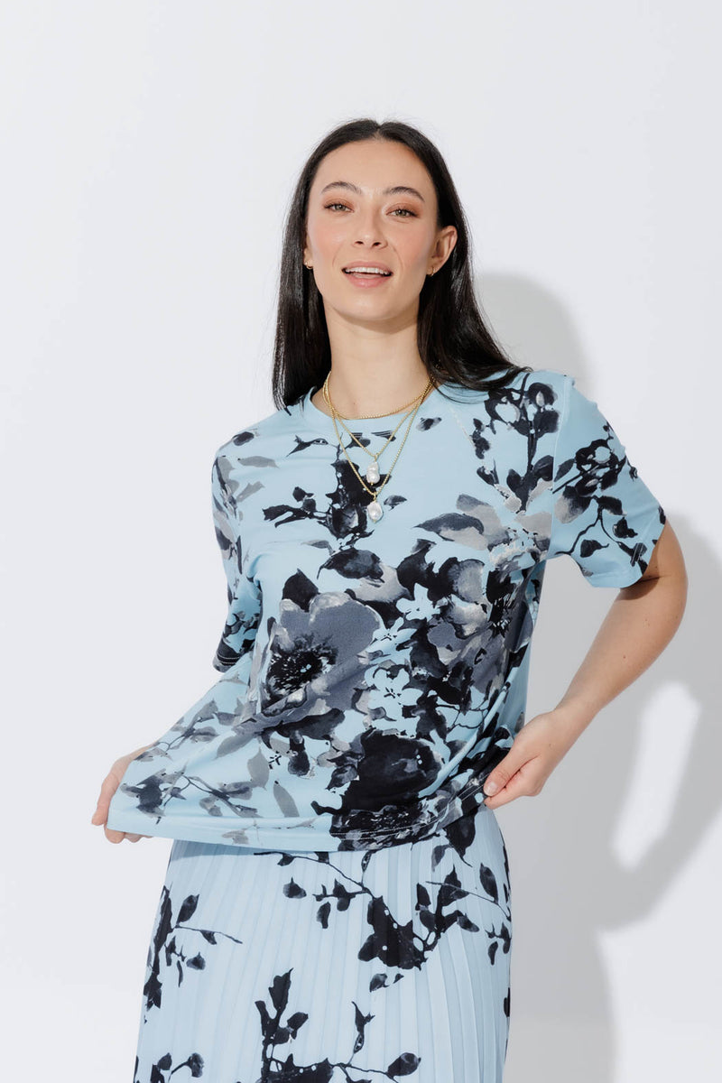 Blue Floral T-Shirt