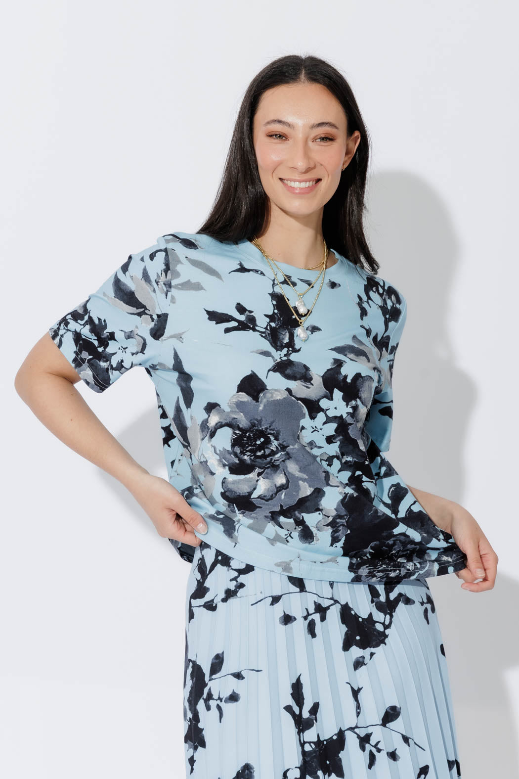 Blue Floral T-Shirt