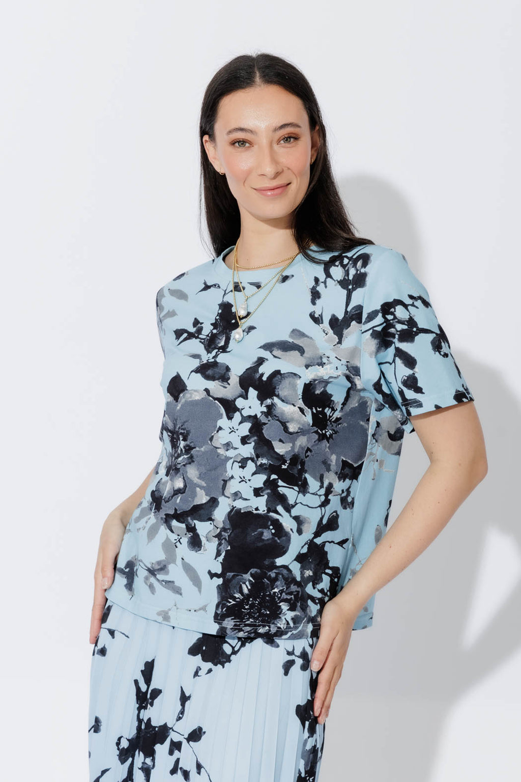 Blue Floral T-Shirt