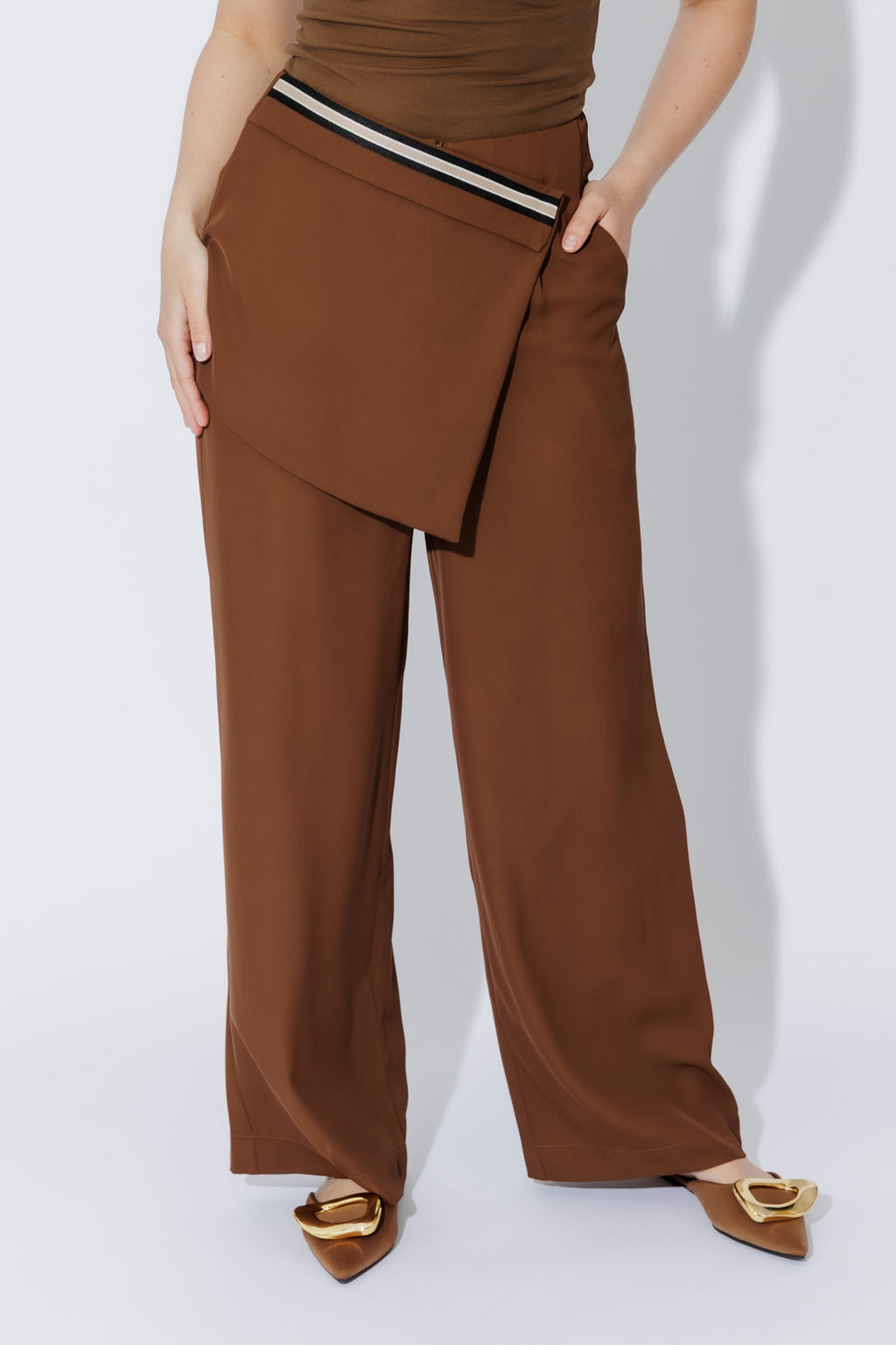 Cocoa Euro Drape Pant