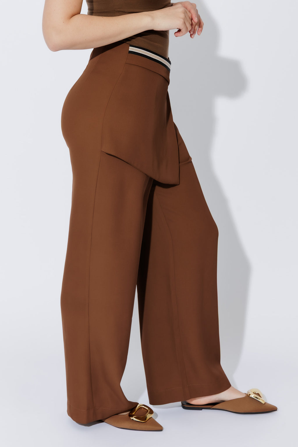 Cocoa Euro Drape Pant