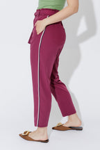 Raspberry Sport Paperbag Pant