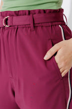 Raspberry Sport Paperbag Pant