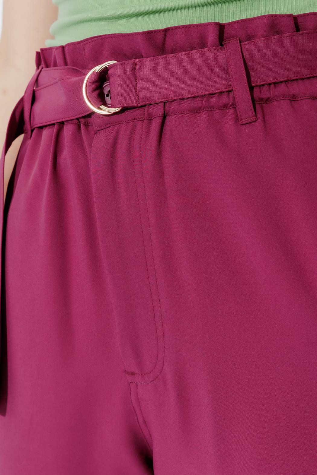 Raspberry Sport Paperbag Pant