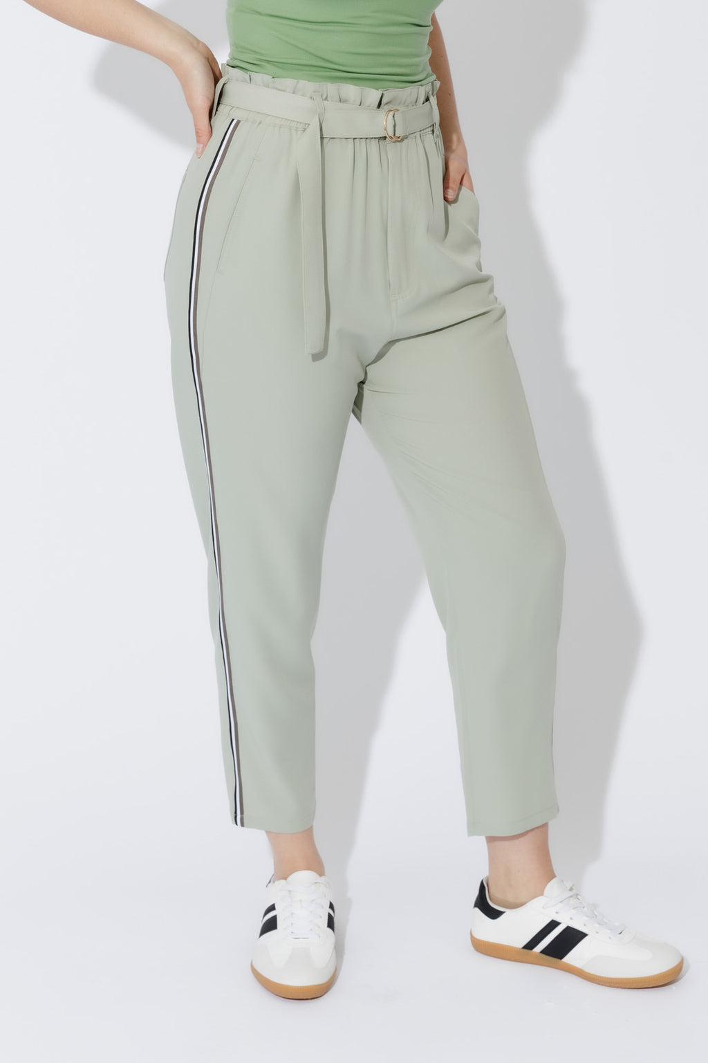 Mint Sport Paperbag Pant