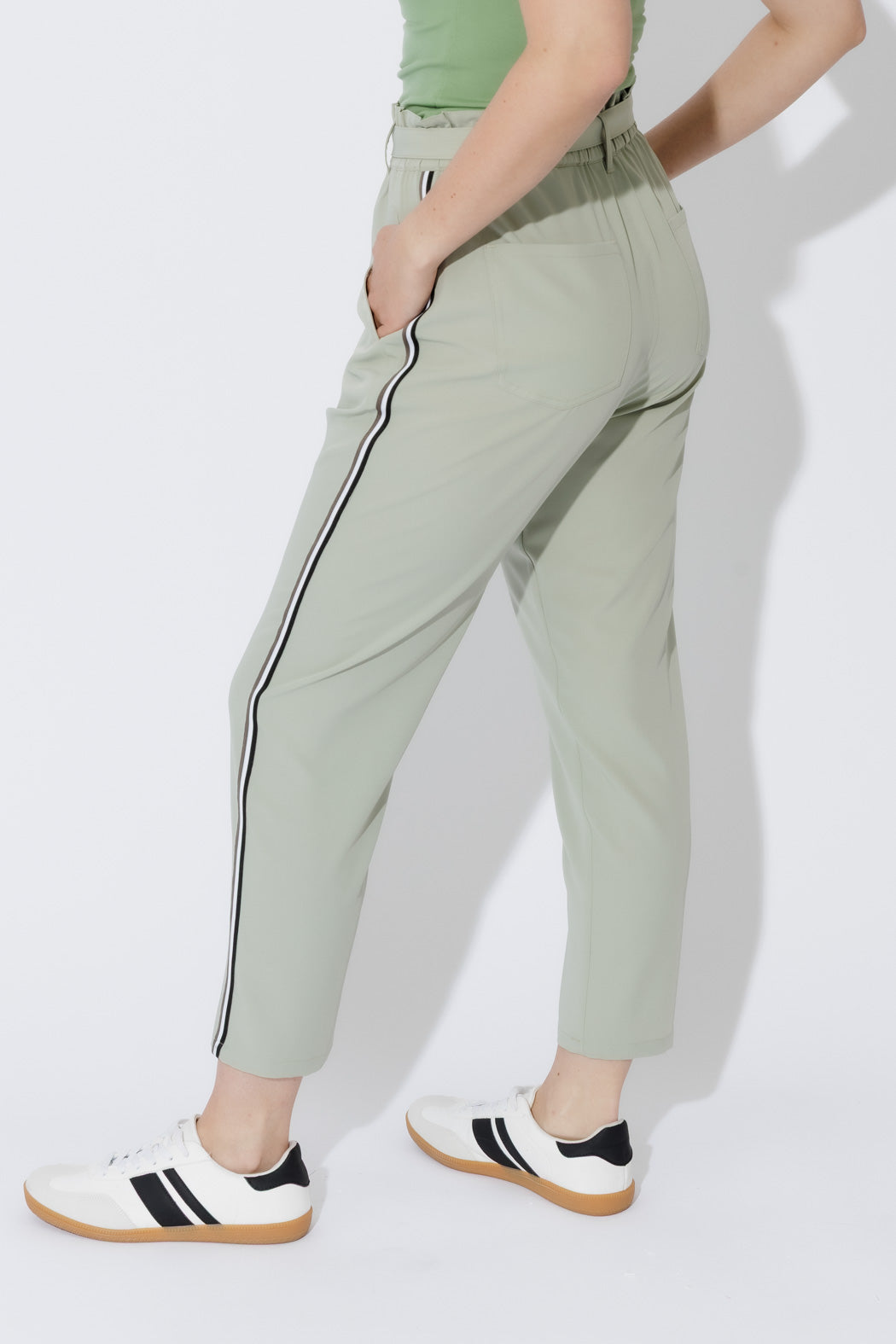 Mint Sport Paperbag Pant