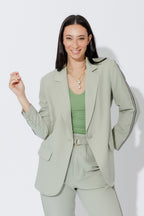 Mint Stripe Boyfriend Blazer