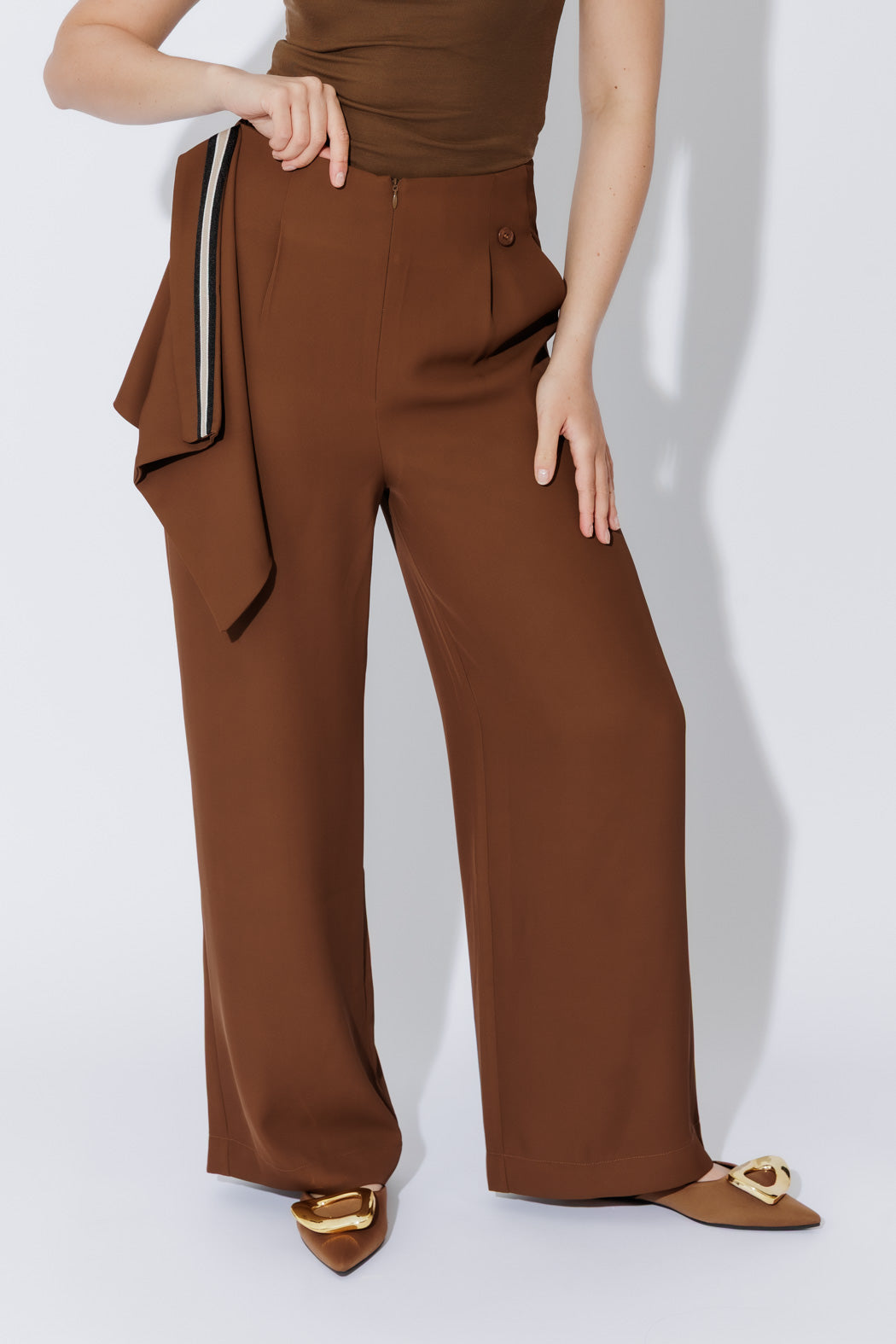 Cocoa Euro Drape Pant