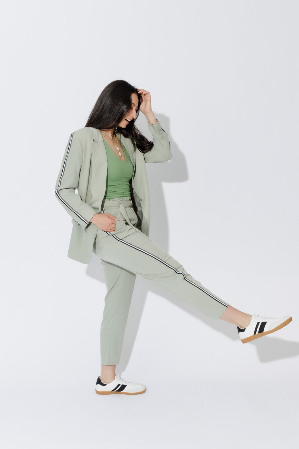 Mint Sport Paperbag Pant