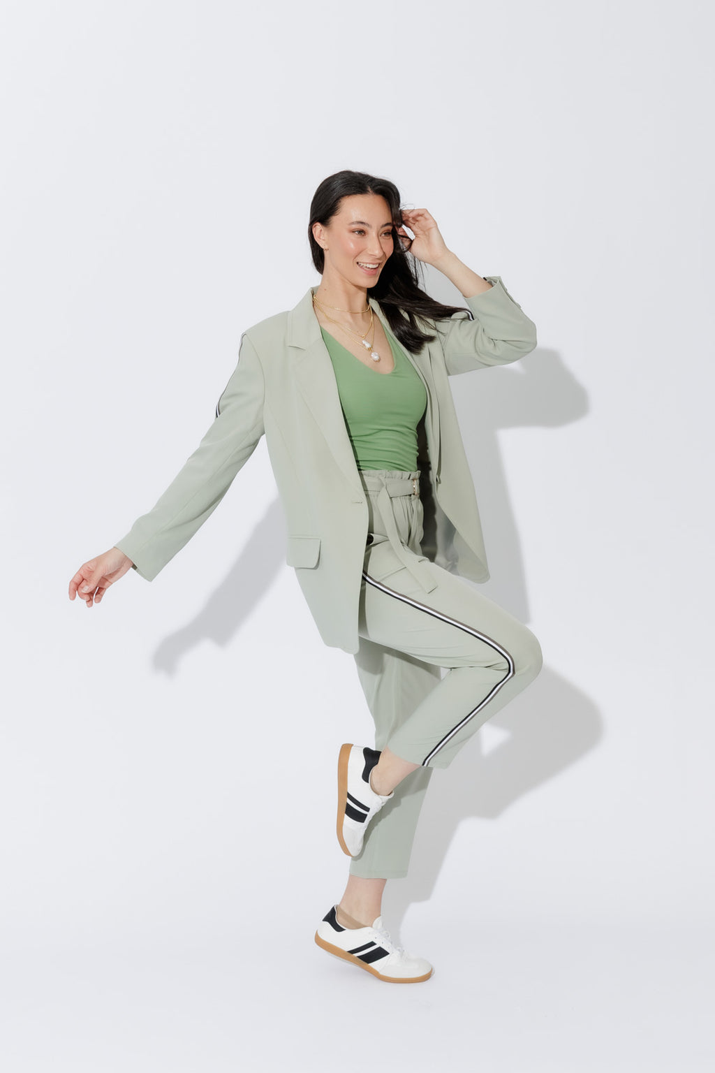 Mint Sport Paperbag Pant