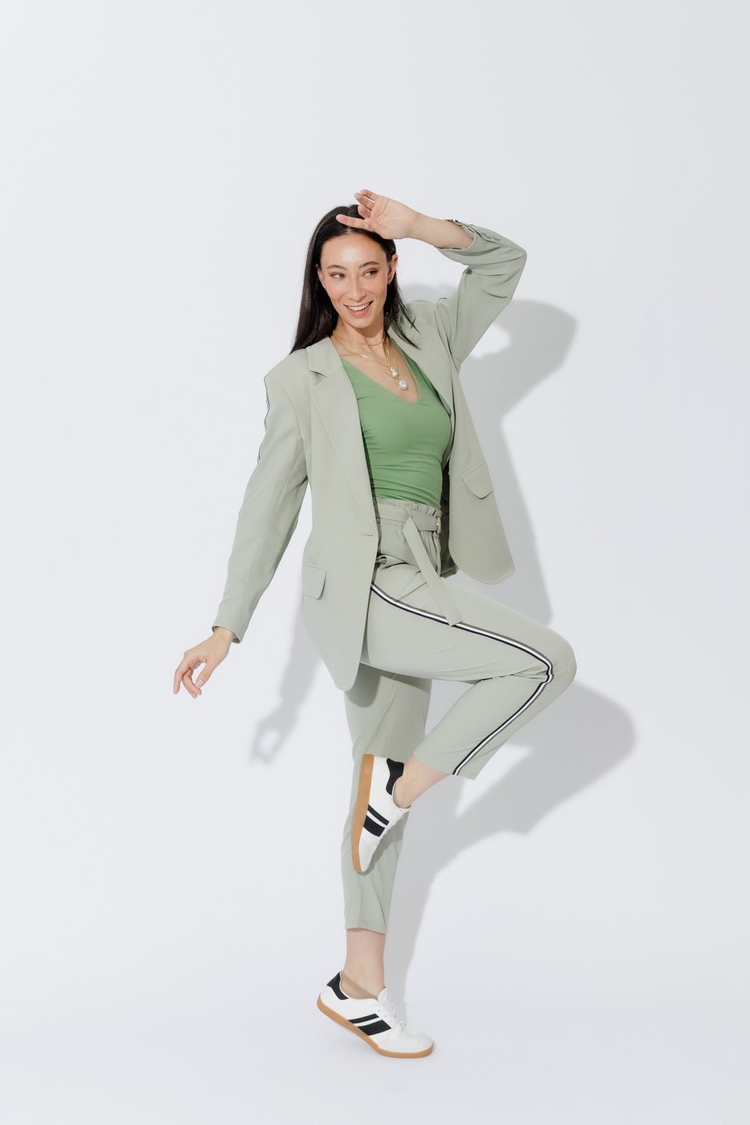 Mint Sport Paperbag Pant