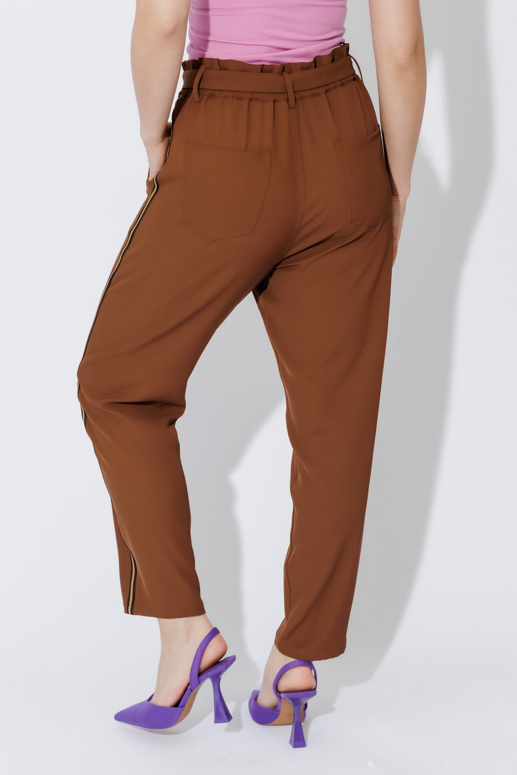 Chocolate Sport Paperbag Pant