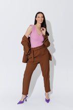 Chocolate Sport Paperbag Pant