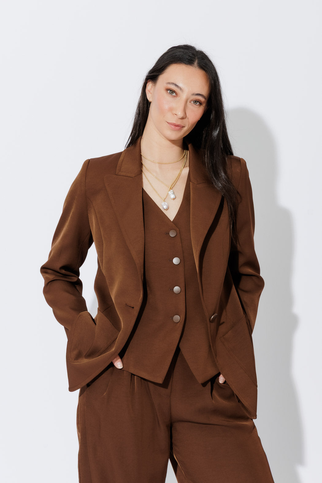 Chocolate Euro Pocket Blazer