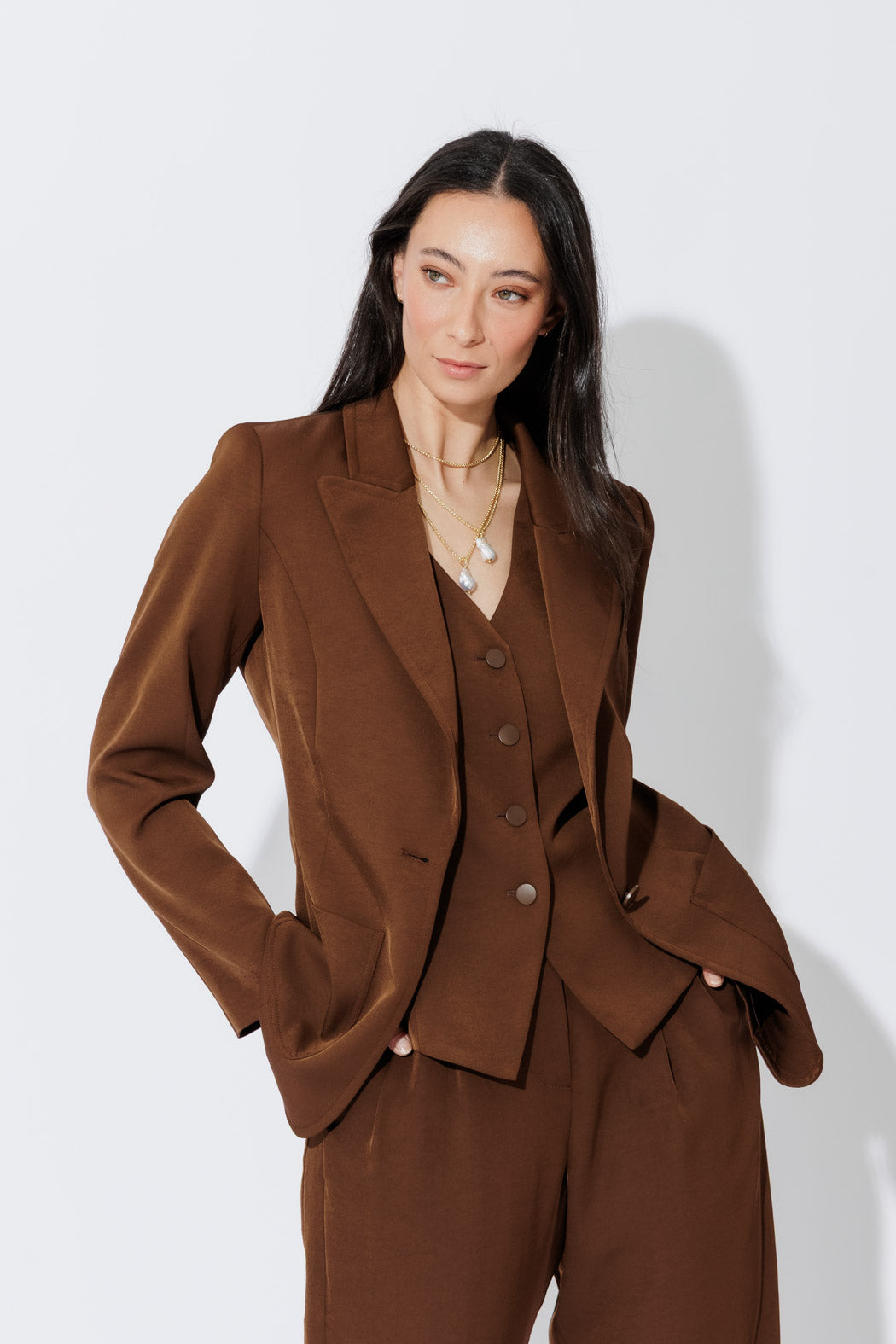 Chocolate Euro Pocket Blazer