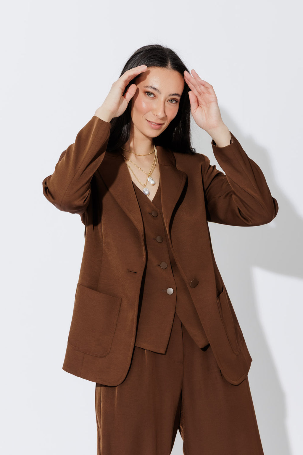 Chocolate Euro Pocket Blazer