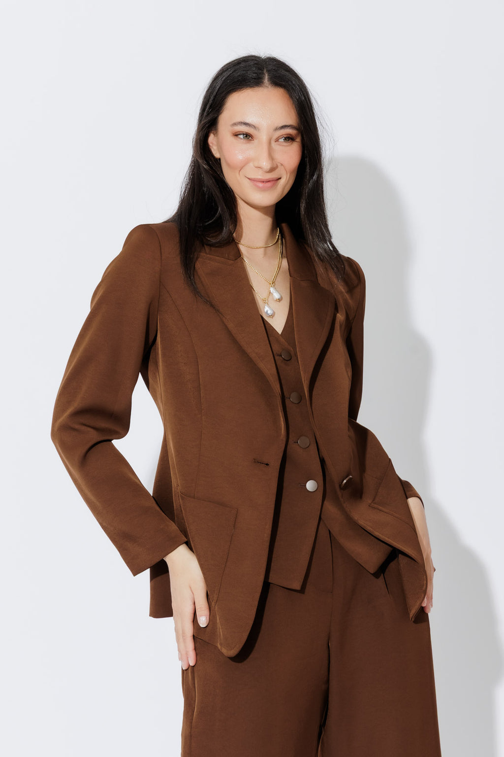 Chocolate Euro Pocket Blazer
