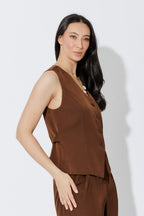 Chocolate Euro Tailored Vest
