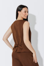 Chocolate Euro Tailored Vest