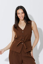 Chocolate Euro Tailored Vest