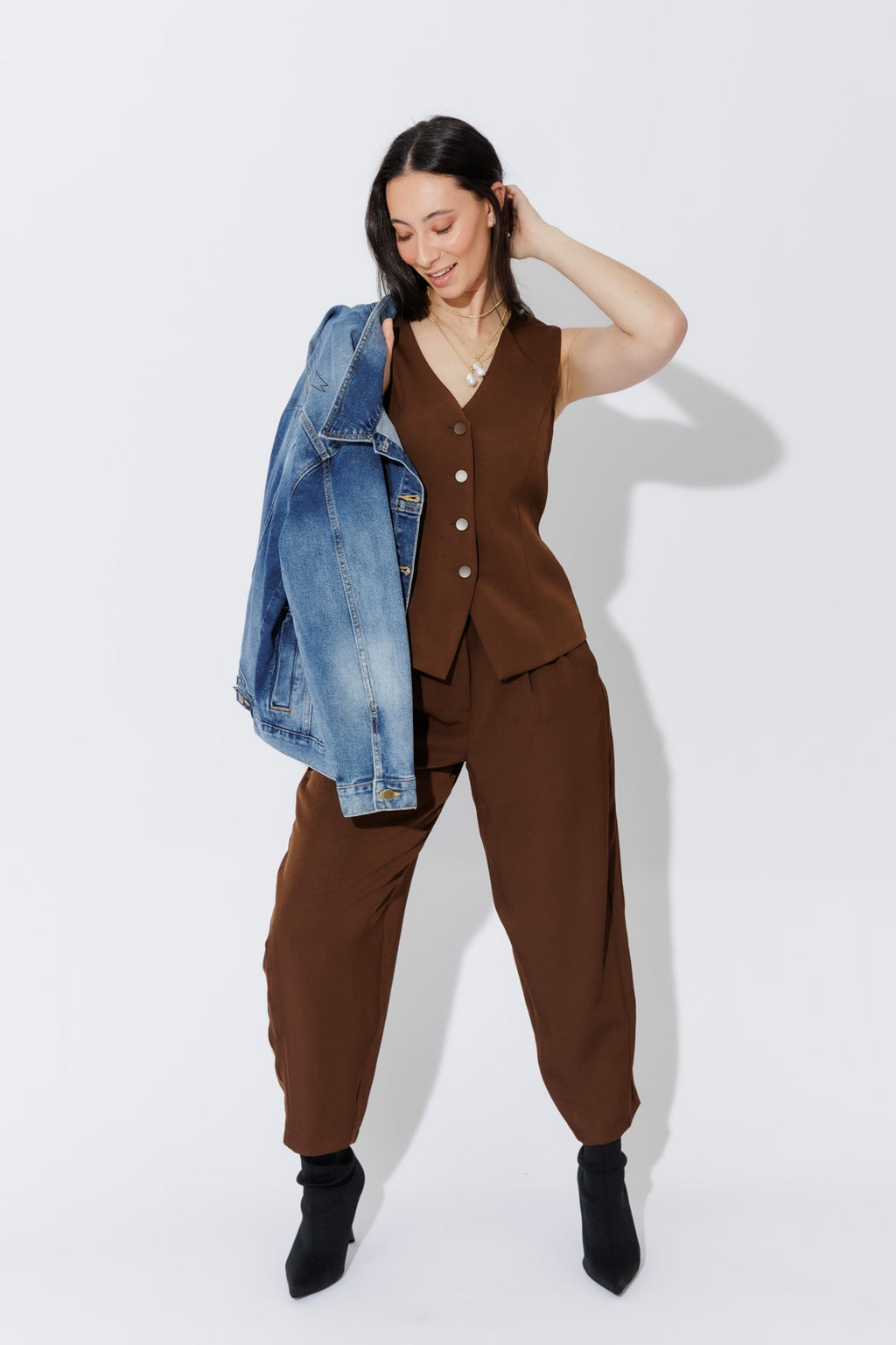 Chocolate Euro Tailored Vest