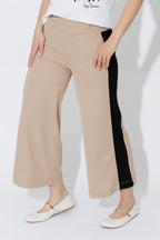 Beige Panelled Jet Culotte