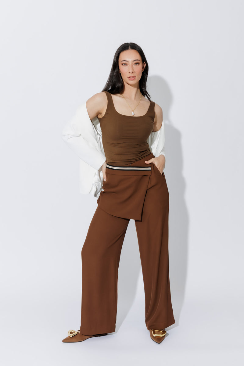 Cocoa Euro Drape Pant