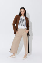 Beige Panelled Jet Culotte