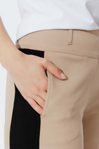 Beige Panelled Jet Culotte