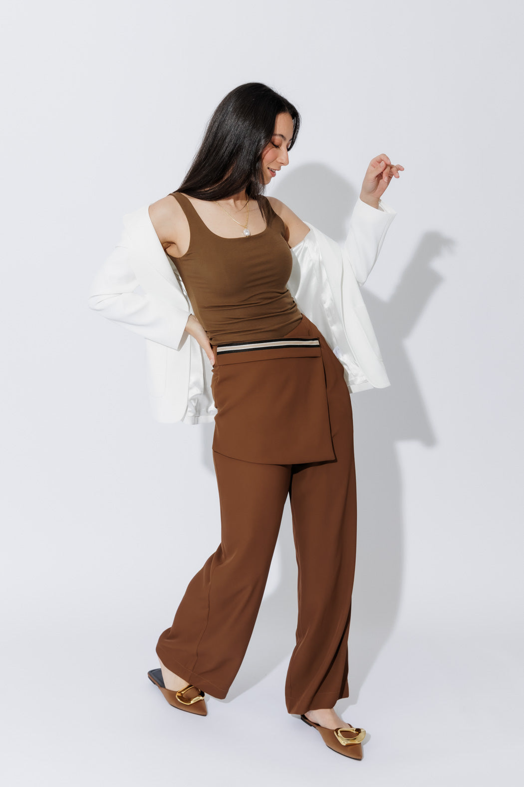 Cocoa Euro Drape Pant