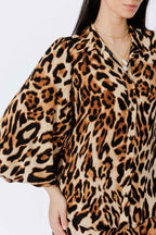 Animal Balloon Sleeve Shirt