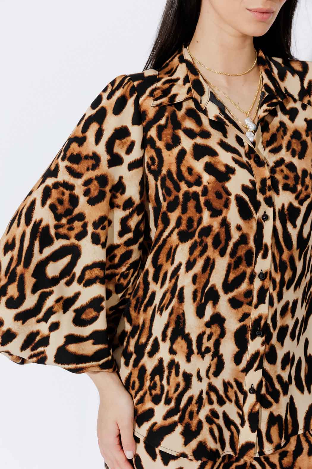 Animal Balloon Sleeve Shirt