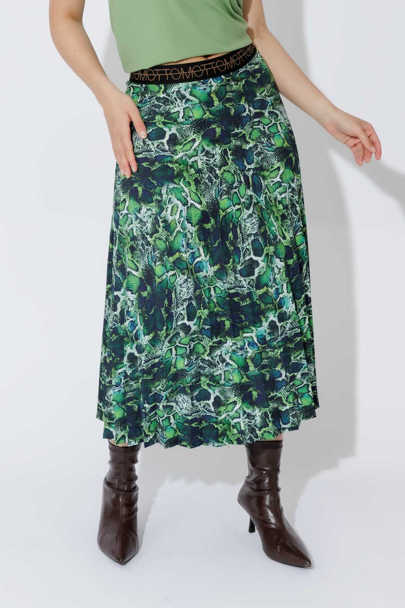 Green Pleat Skirt