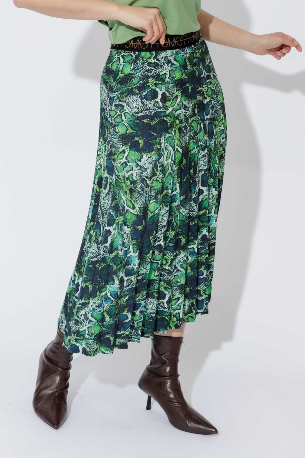 Green Pleat Skirt