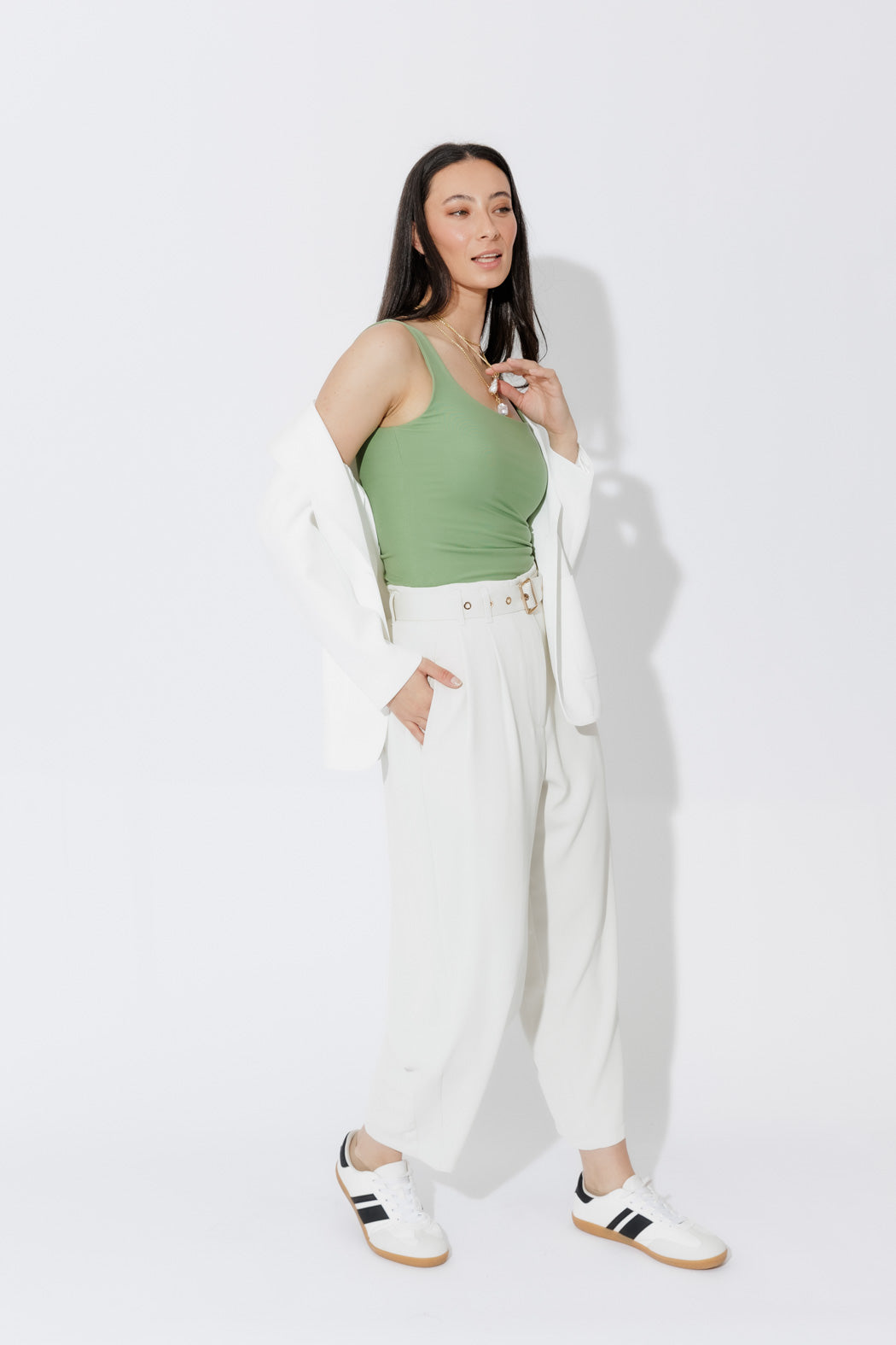 Ecru Euro Barrel Cleo Pant