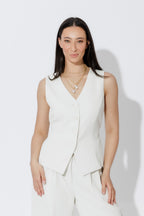 Ecru Euro Tailored Vest