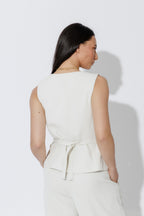 Ecru Euro Tailored Vest