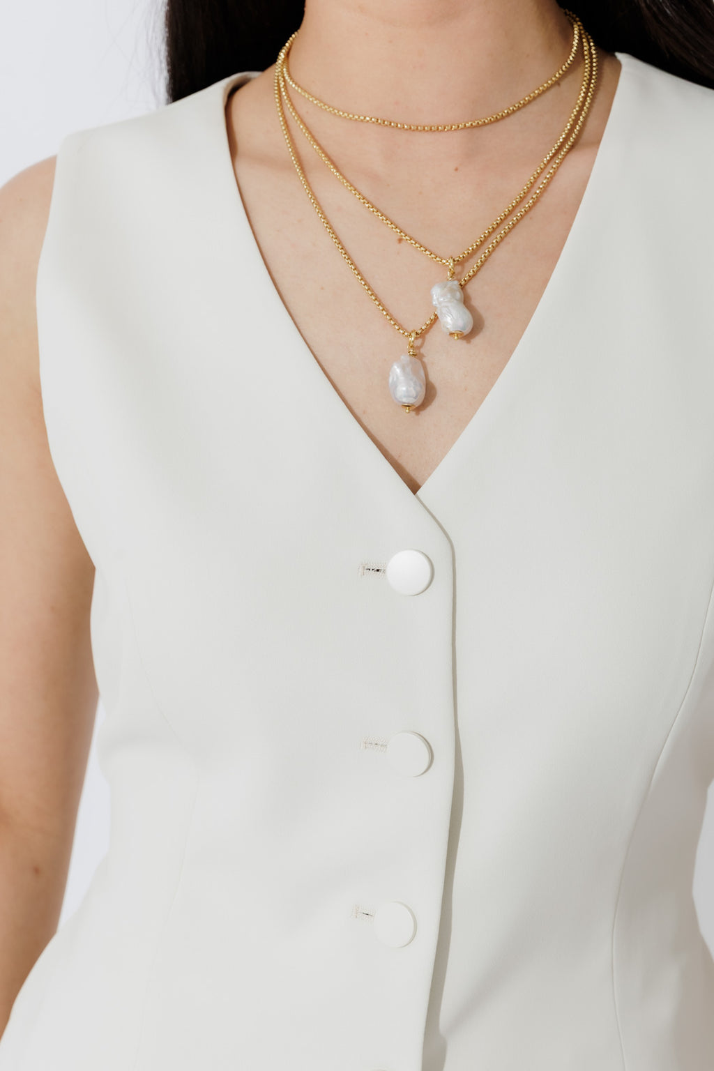 Ecru Euro Tailored Vest