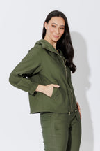 Khaki Lux Sport Hooded Jacket