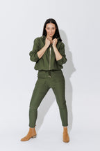 Khaki Lux Sport Hooded Jacket