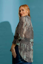 Mint Animal Ruffle Blogger Shirt