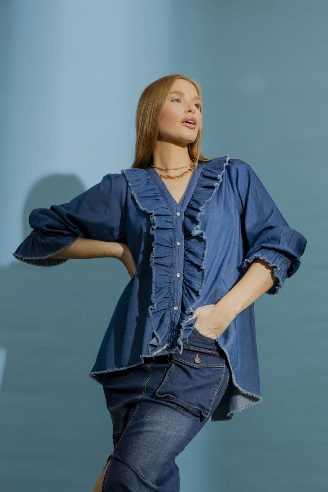 Dark Denim Tucker Shirt