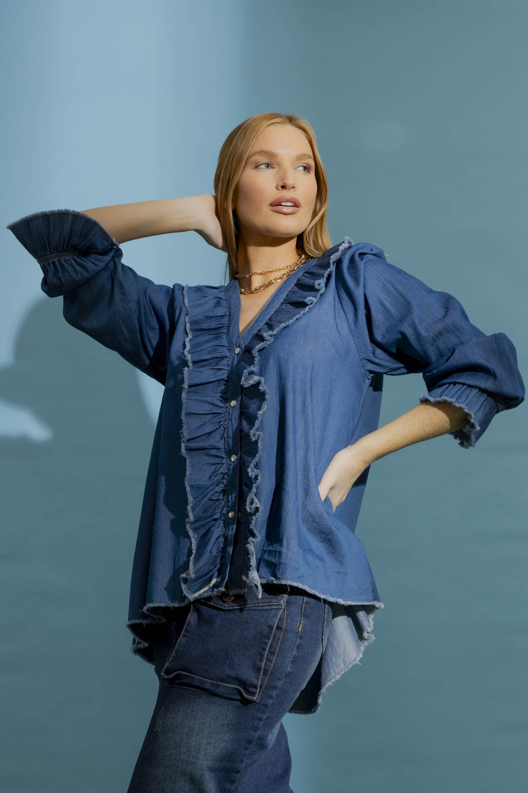 Dark Denim Tucker Shirt