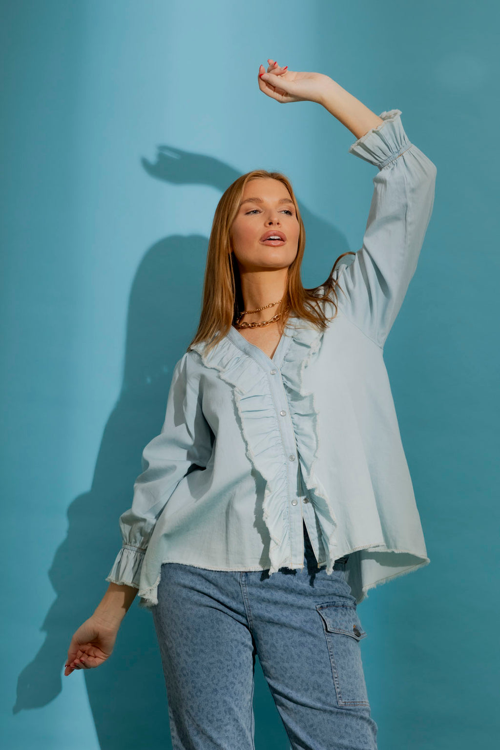 Light Denim Tucker Shirt