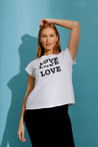 White Love Love Love T-Shirt