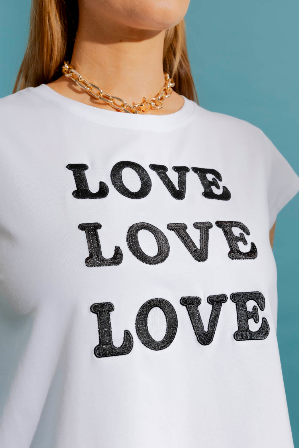 White Love Love Love T-Shirt