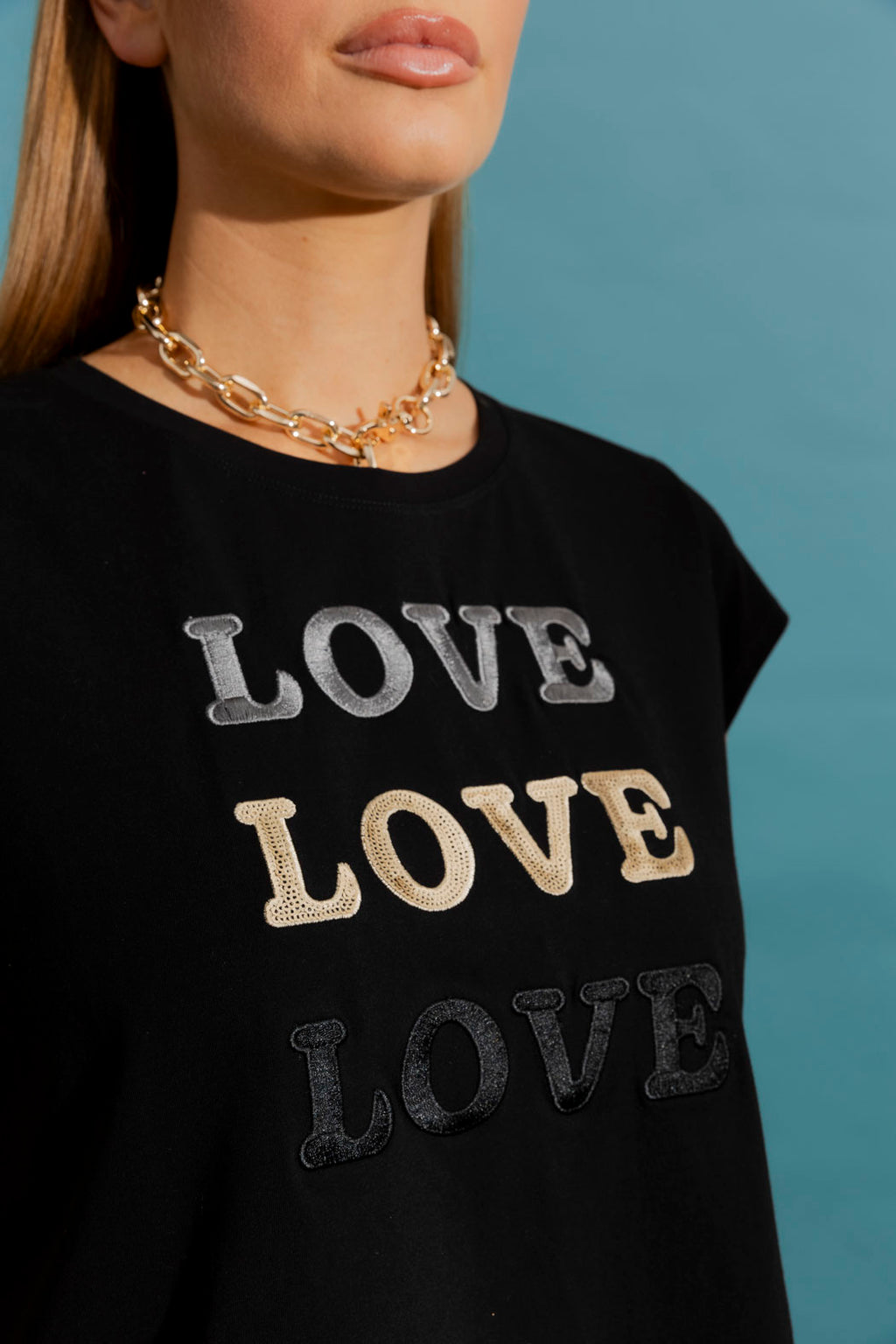 Black Love Love Love T-Shirt
