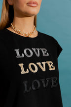 Black Love Love Love T-Shirt